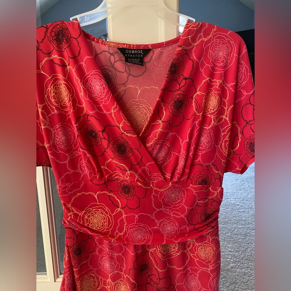 Pink and floral design blouse